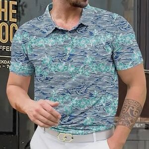 NWT HAPPY BAY blue short sleeve polo